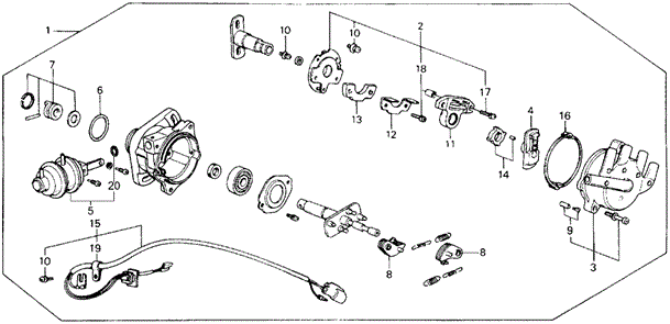 ENGINE/DISTRIBUTOR (HITACHI) for 1989 Honda PRELUDE #1