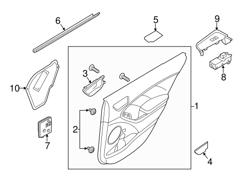 Forte Koup INTERIOR TRIM - REAR DOOR