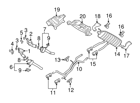 Touareg EXHAUST COMPONENTS