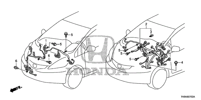 ELECTRICAL / EXHAUST / HEATER / FUEL/WIRE HARNESS (3) for 2013 Honda FIT #1