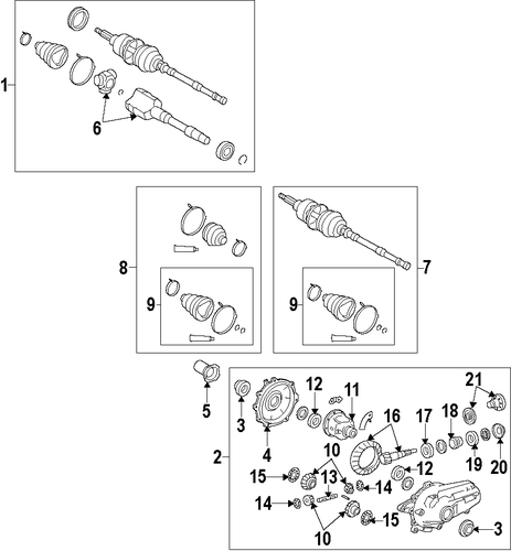 LS600h AXLE SHAFTS & JOINTS
