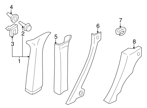 Passat INTERIOR TRIM - QUARTER PANELS 4