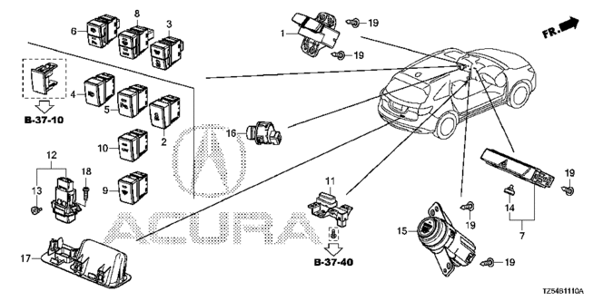 ELECTRICAL / EXHAUST / HEATER / FUEL/SWITCH for 2014 Acura MDX #1