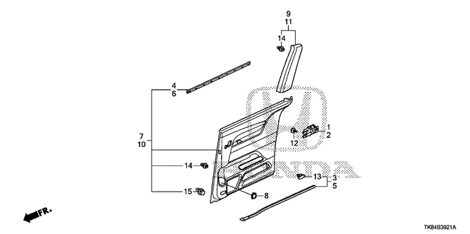 INTERIOR / BUMPER/SLIDE DOOR LINING (2) for 2012 Honda ODYSSEY #1