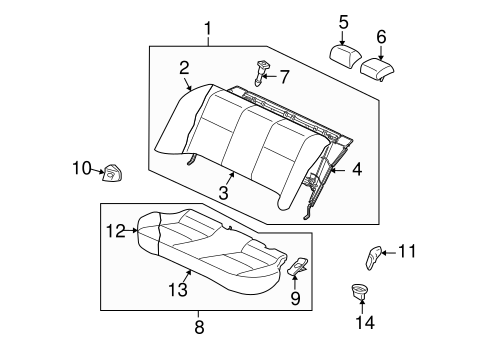 Lancer REAR SEAT COMPONENTS
