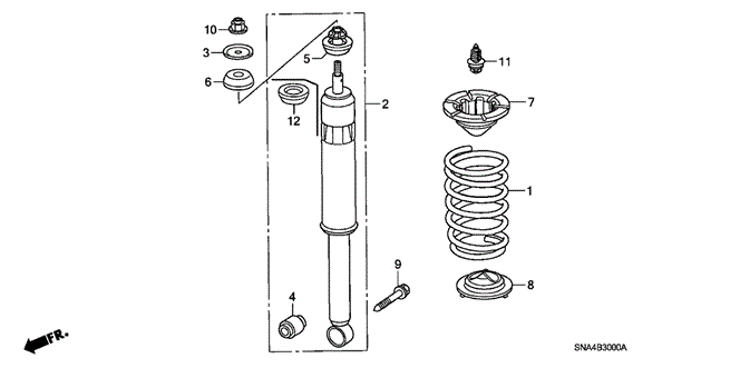 CHASSIS/REAR SHOCK ABSORBER for 2006 Honda CIVIC SEDAN #1