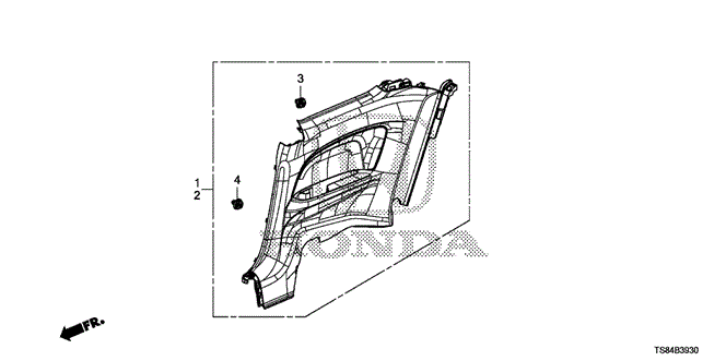 INTERIOR / BUMPER/SIDE LINING for 2012 Honda CIVIC COUPE #1