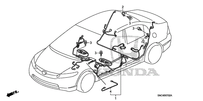 ELECTRICAL / EXHAUST / HEATER / FUEL/WIRE HARNESS (3) for 2010 Honda CIVIC HYBRID #1