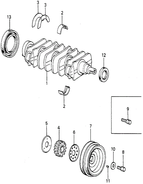 ENGINE/CRANKSHAFT for 1980 Honda ACCORD HATCHBACK #1