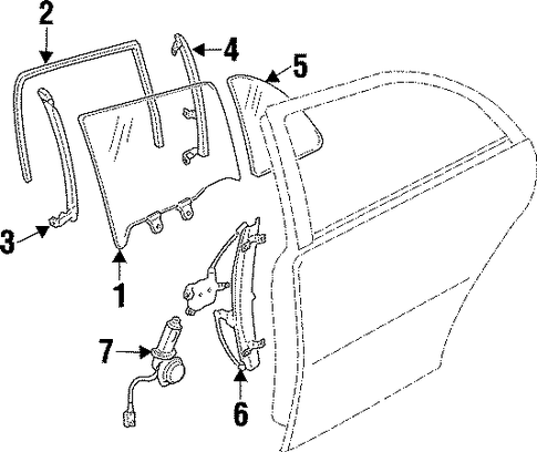 Q45 GLASS - REAR DOOR