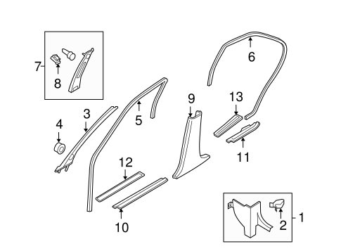 Altima INTERIOR TRIM - PILLARS