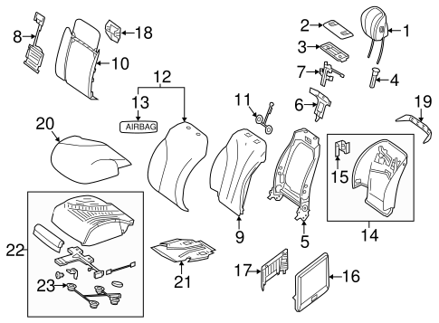 S550 PASSENGER SEAT COMPONENTS