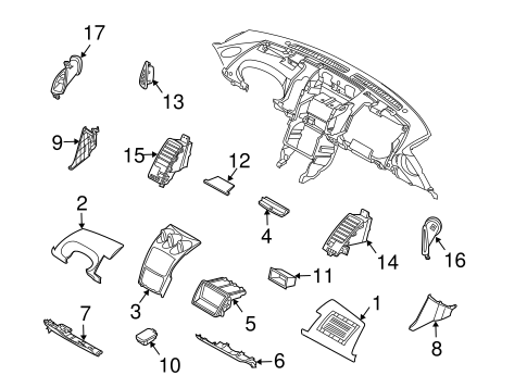 350Z INSTRUMENT PANEL COMPONENTS 2
