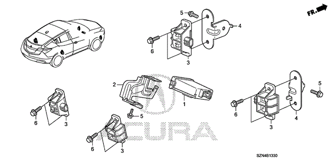 ELECTRICAL / EXHAUST / HEATER / FUEL/TPMS UNIT for 2013 Acura ZDX #1