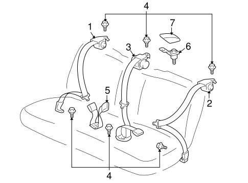 Prius REAR SEAT BELTS