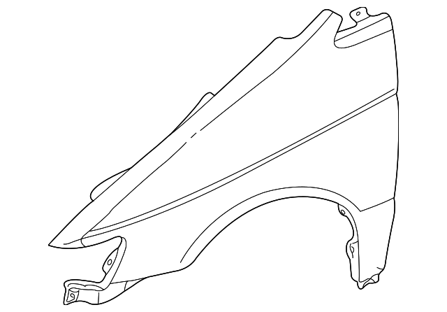 60261-S0X-A90ZZ Деталь PANEL, L. FR. FENDER (DOT)
