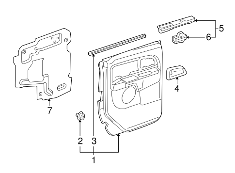 i-370 INTERIOR TRIM - REAR DOOR