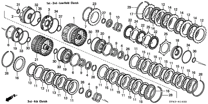 TRANSMISSION - AUTOMATIC/AT CLUTCH (V6) for 1997 Honda ACCORD SEDAN #1
