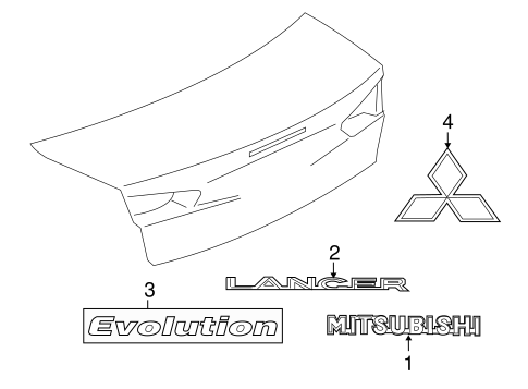 Lancer EXTERIOR TRIM - TRUNK