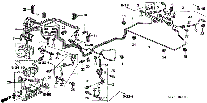 INSIGHT BRAKE LINES (ABS) (CVT)