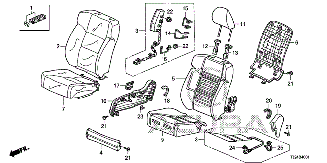 TSX SEDAN FRONT SEAT (R.)