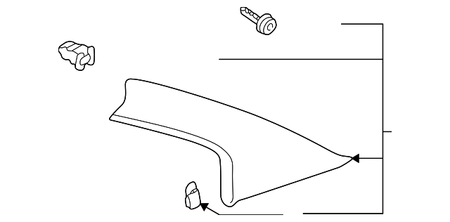 3B5-868-581-L-3U5 Деталь UPPER QTR TRIM, LEFT