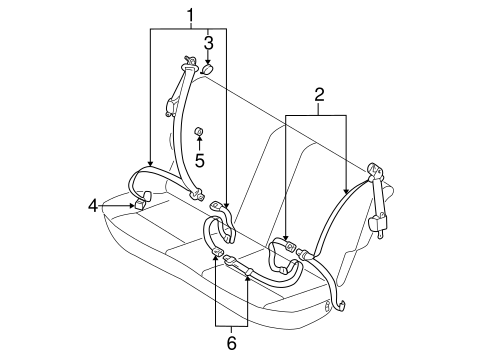 Impreza REAR SEAT BELTS
