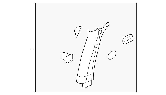 15233541 UPR CTR PLR TRIM, RIGHT