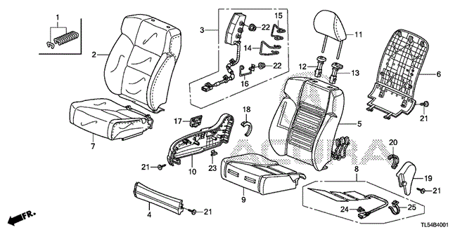 TSX 5-DOOR FRONT SEAT (R.)