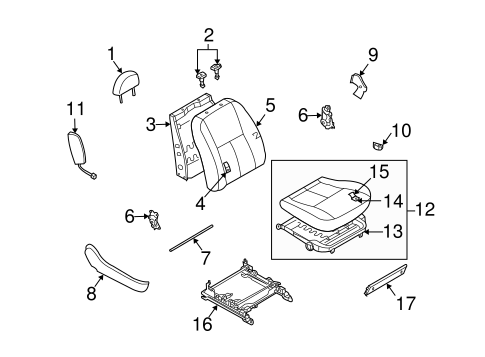 G35 FRONT SEAT COMPONENTS 4