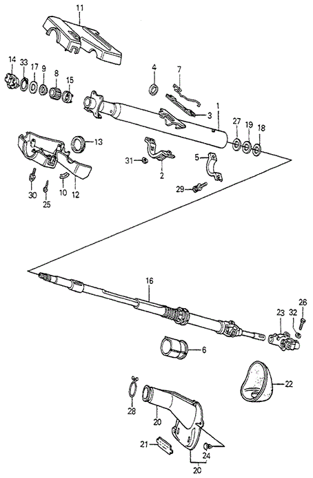 CHASSIS/STEERING COLUMN for 1982 Honda ACCORD SEDAN #1