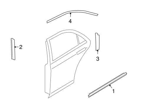 6 EXTERIOR TRIM - REAR DOOR