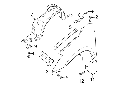 Altima EXTERIOR TRIM - FENDER