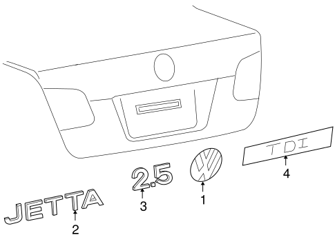 Jetta EXTERIOR TRIM - TRUNK