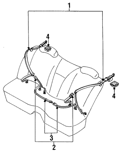 Q45 REAR SEAT BELTS