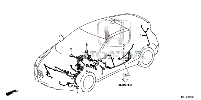 ELECTRICAL / EXHAUST / HEATER / FUEL/WIRE HARNESS (2) for 2011 Honda CR-Z #1
