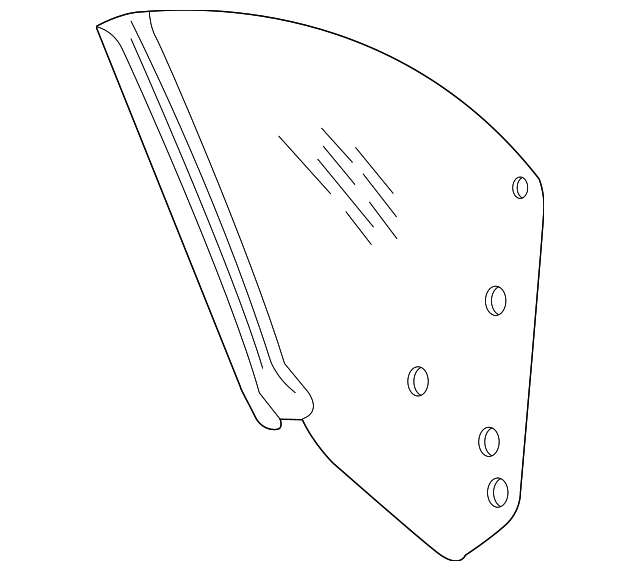 MR415824 Деталь QTR GLASS, RIGHT