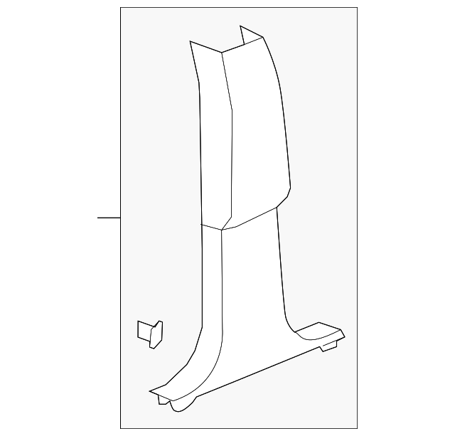 25886640 Деталь LWR CTR PLR TRIM, RIGHT