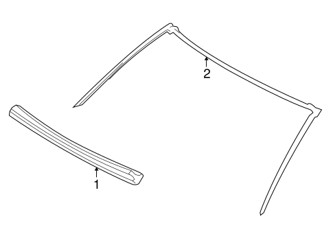 1 Series M WINDSHIELD HEADER & COMPONENTS