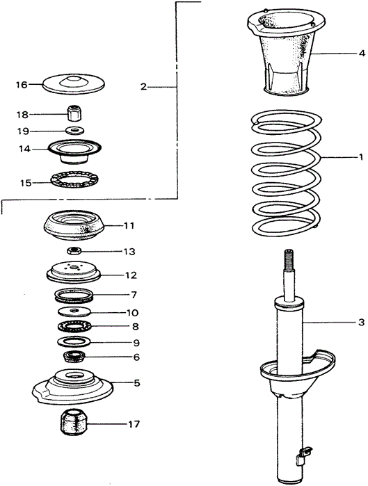 CHASSIS/FRONT SHOCK ABSORBER for 1982 Honda CIVIC HATCHBACK #1