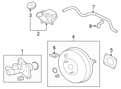 Outlander MASTER CYLINDER - COMPONENTS ON DASH PANEL