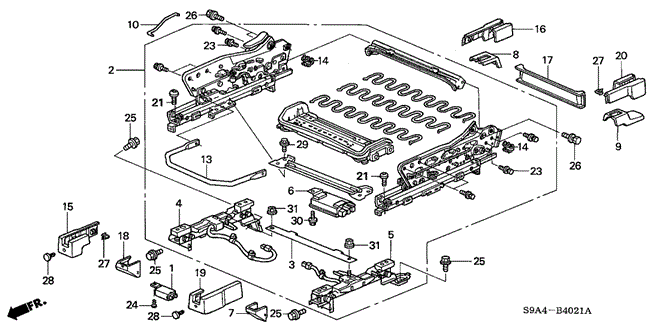 INTERIOR / BUMPER/FRONT SEAT COMPONENTS (R.) (2) for 2005 Honda CR-V #1