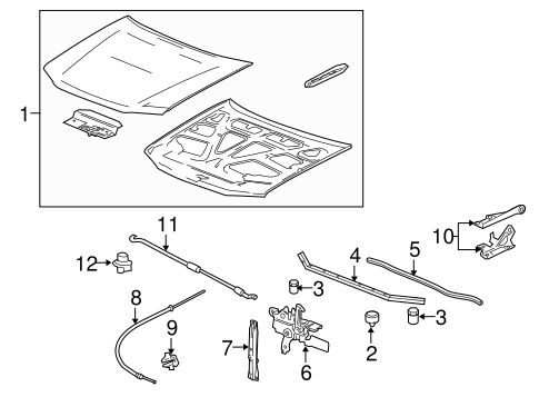 i-290 HOOD & COMPONENTS