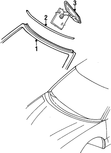 Sebring WINDSHIELD HEADER & COMPONENTS
