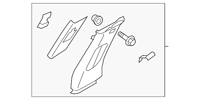 85830-3X050-TX Деталь UPR CTR PLR TRIM, LEFT