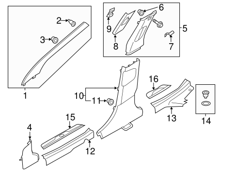 Elantra INTERIOR TRIM - PILLARS 2