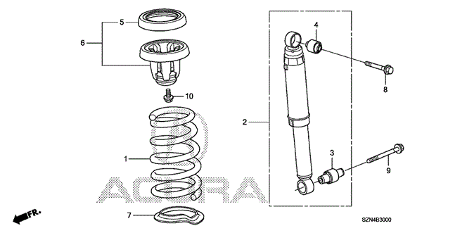 CHASSIS/REAR SHOCK ABSORBER (1) for 2013 Acura ZDX #1