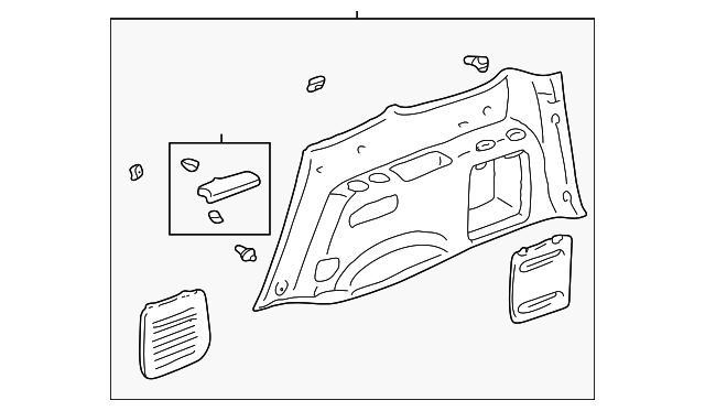 62510-0C020-B0 Деталь WHEELHOUSE TRIM, RIGHT