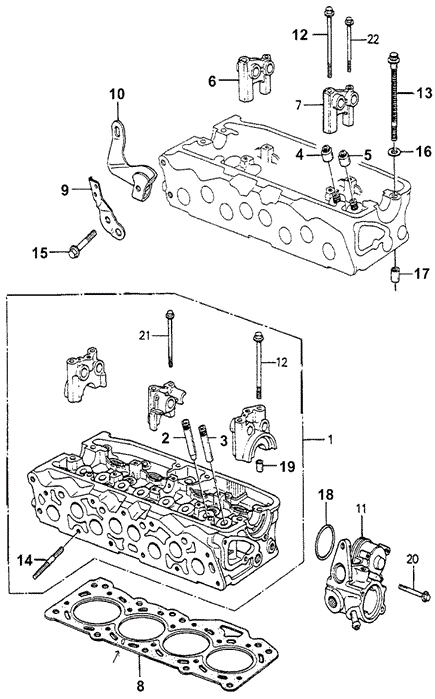 ENGINE/CYLINDER HEAD for 1982 Honda ACCORD SEDAN #1