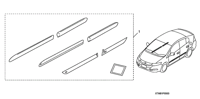 ACCESSORIES/BODY SIDE MOLDING for 2012 Honda INSIGHT #1